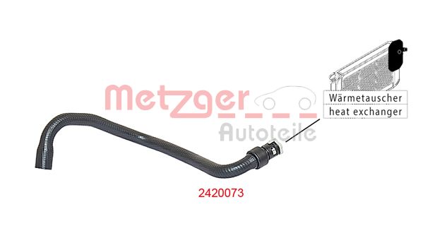 METZGER 2420073 Kühlerschlauch